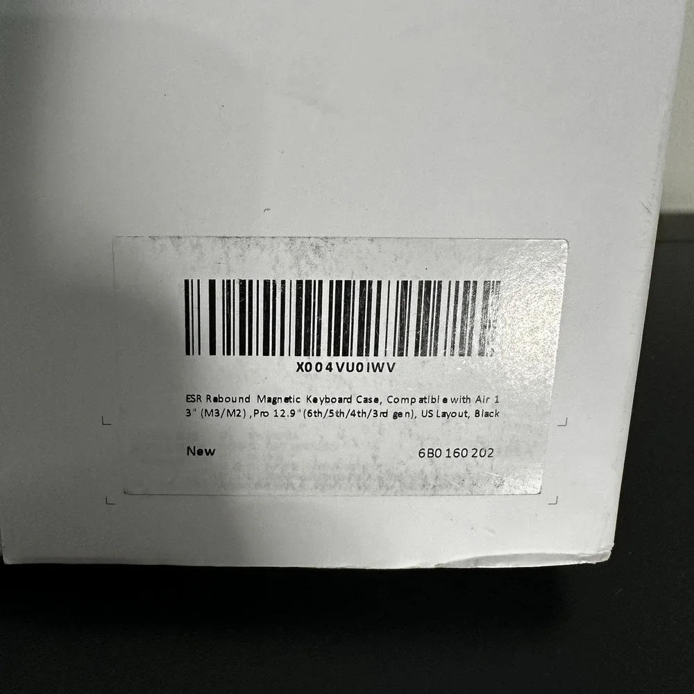ESR Rebound Magnetic Keyboard iPad Pro 12.9 6th 5th 4th 3rd Gen Black